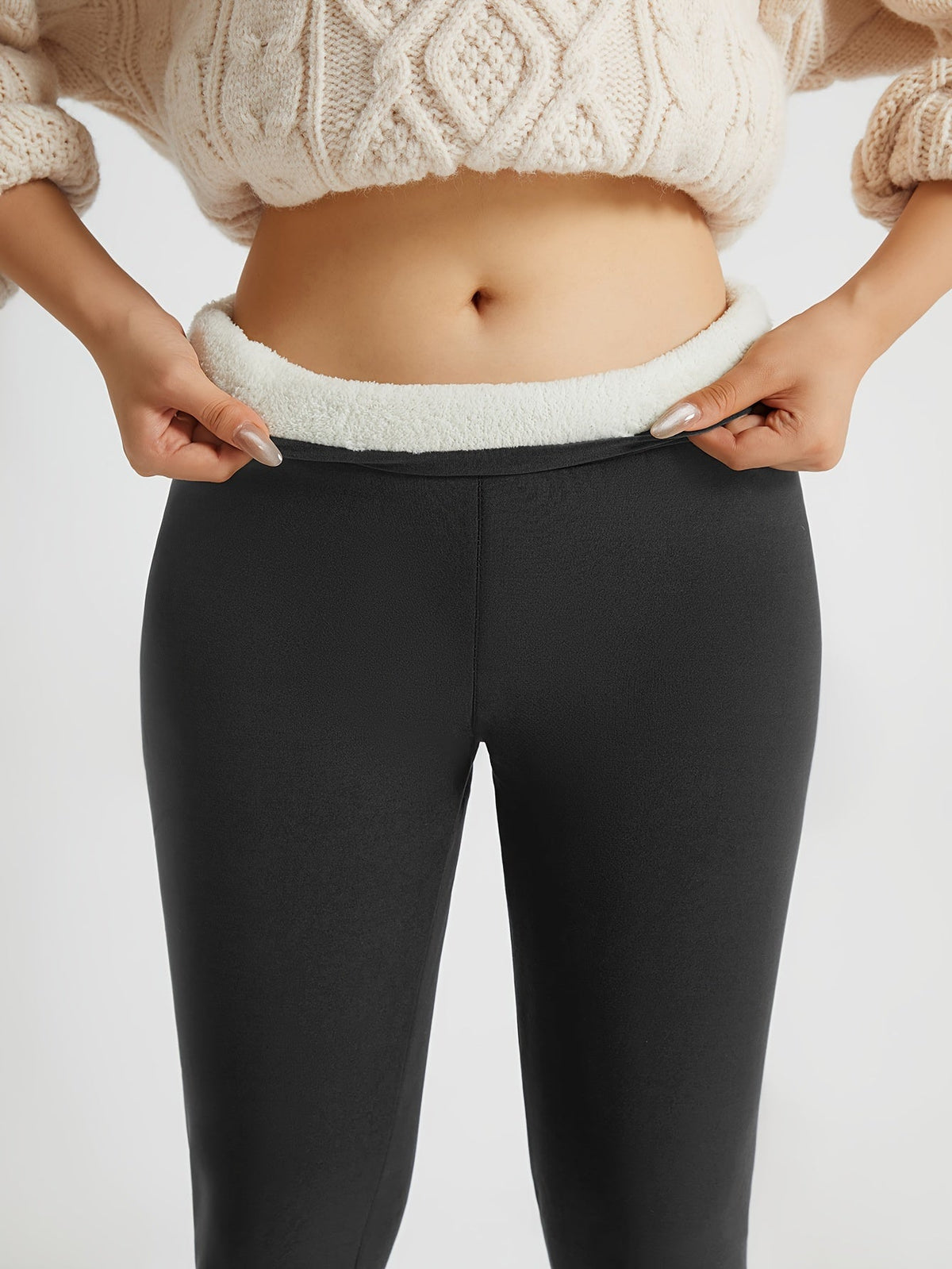 Women's High-Waisted Fleece-Lined Winter Leggings