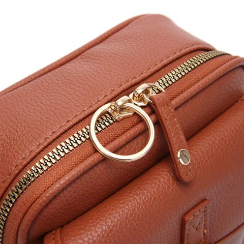 Women's Faux Leather Organizer Crossbody Bag