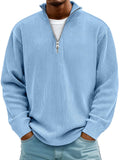 Men's Relaxed Half-Zip Ribbed Sweater