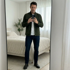 Men's Suede Button-Front Jacket with Stand Collar