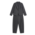 Women's Relaxed Blazer and Wide Leg Pants Set