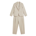 Women's Relaxed Blazer and Wide Leg Pants Set