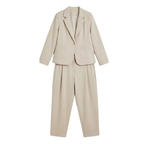 Women's Relaxed Blazer and Wide Leg Pants Set