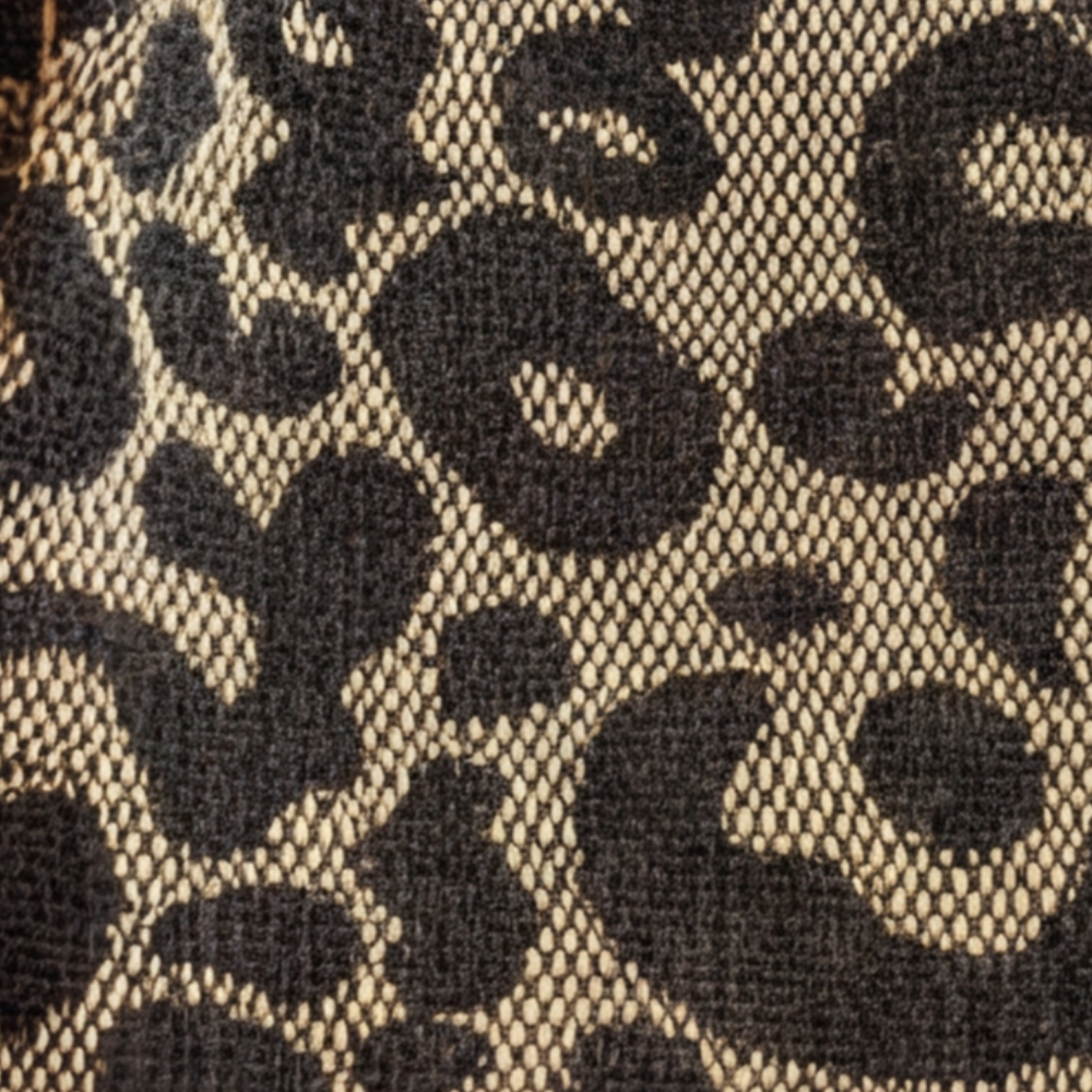 Women's Leopard Print Canvas Tote with Chain Detail