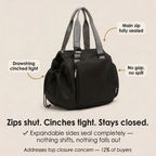 Women's Convertible Nylon Tote Backpack with 15 Pockets