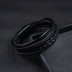 Men's Braided Layered Bracelet with Magnetic Clasp