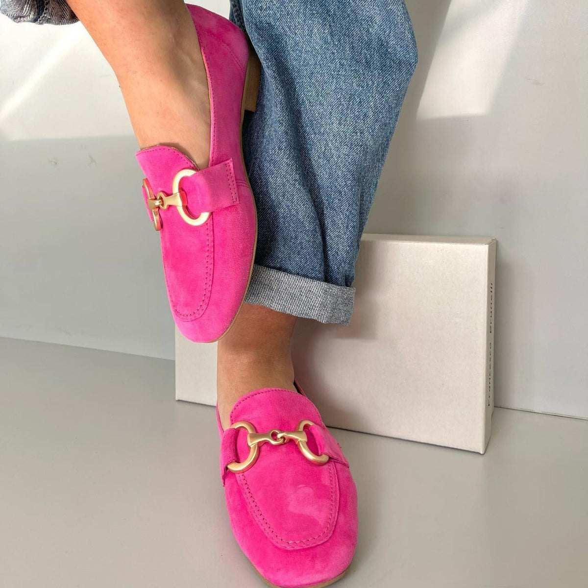 Women's Slip-On Horsebit Loafers with Gold-Tone Detail