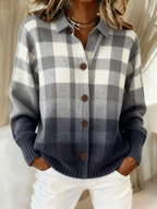 Women's Plaid Cotton Blend Button-Front Shirt