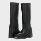 Women's Knee-High Riding Boots with Block Heel