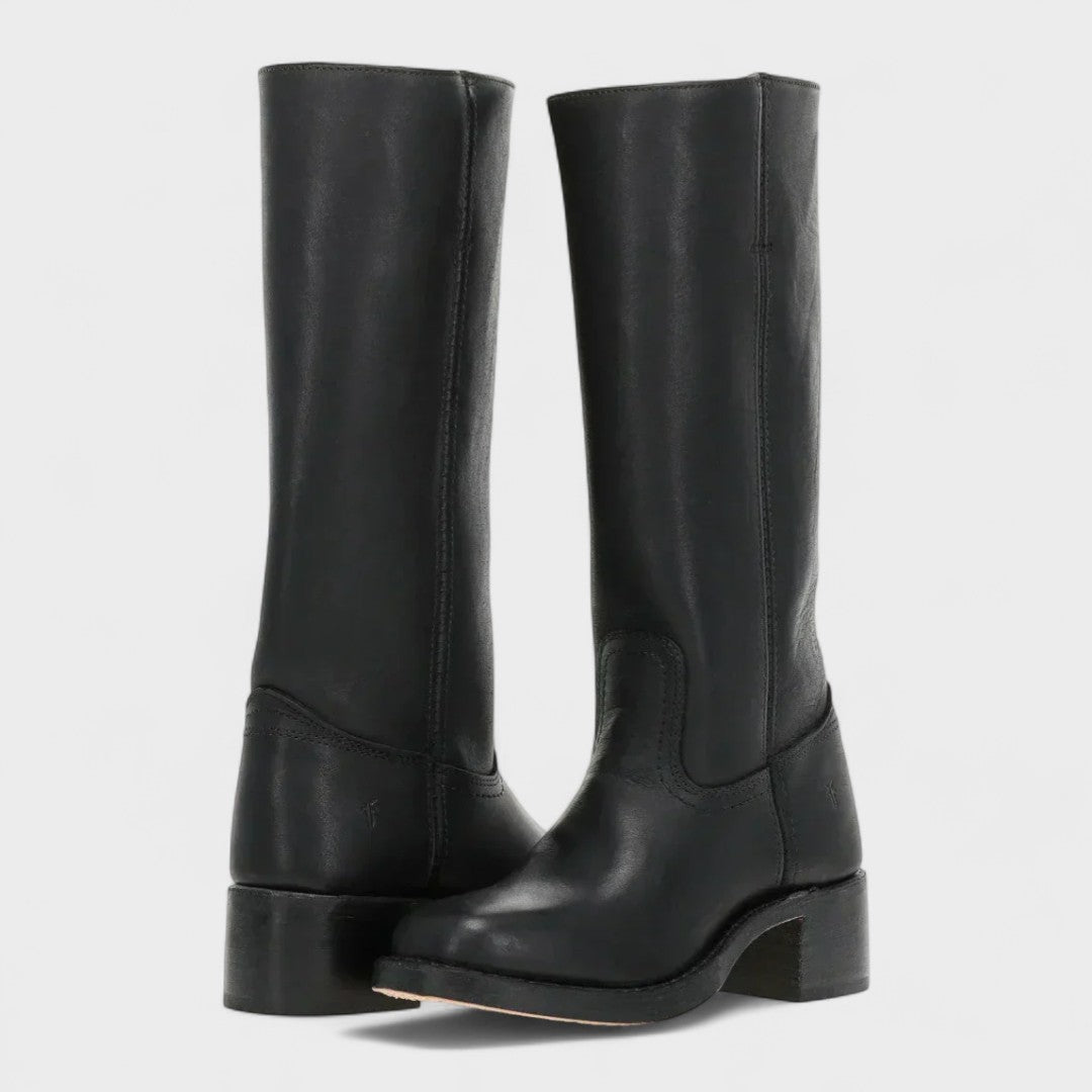 Women's Knee-High Riding Boots with Block Heel