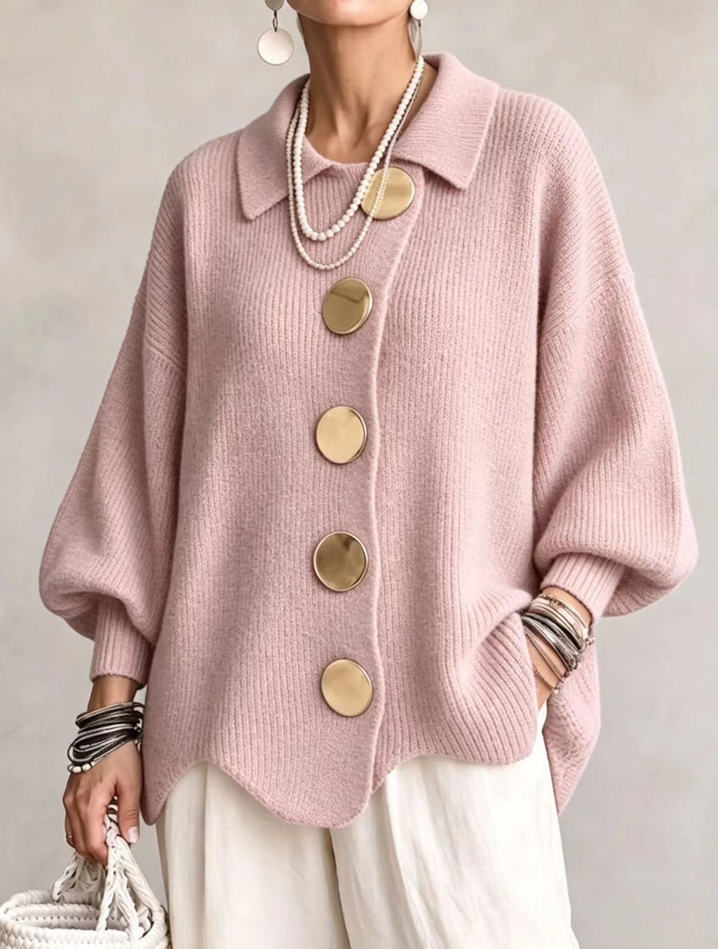 Women's Heavyweight Oversized Ribbed Cardigan
