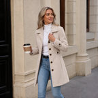 Women's Tailored Trench Coat with Shaped Waist