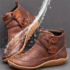 Women's Cushioned Ankle Boots with Side Lacing