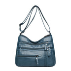 Women's Multi-Pocket Shoulder Bag with Adjustable Strap