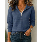 Women's Textured Quarter-Zip Knit Pullover