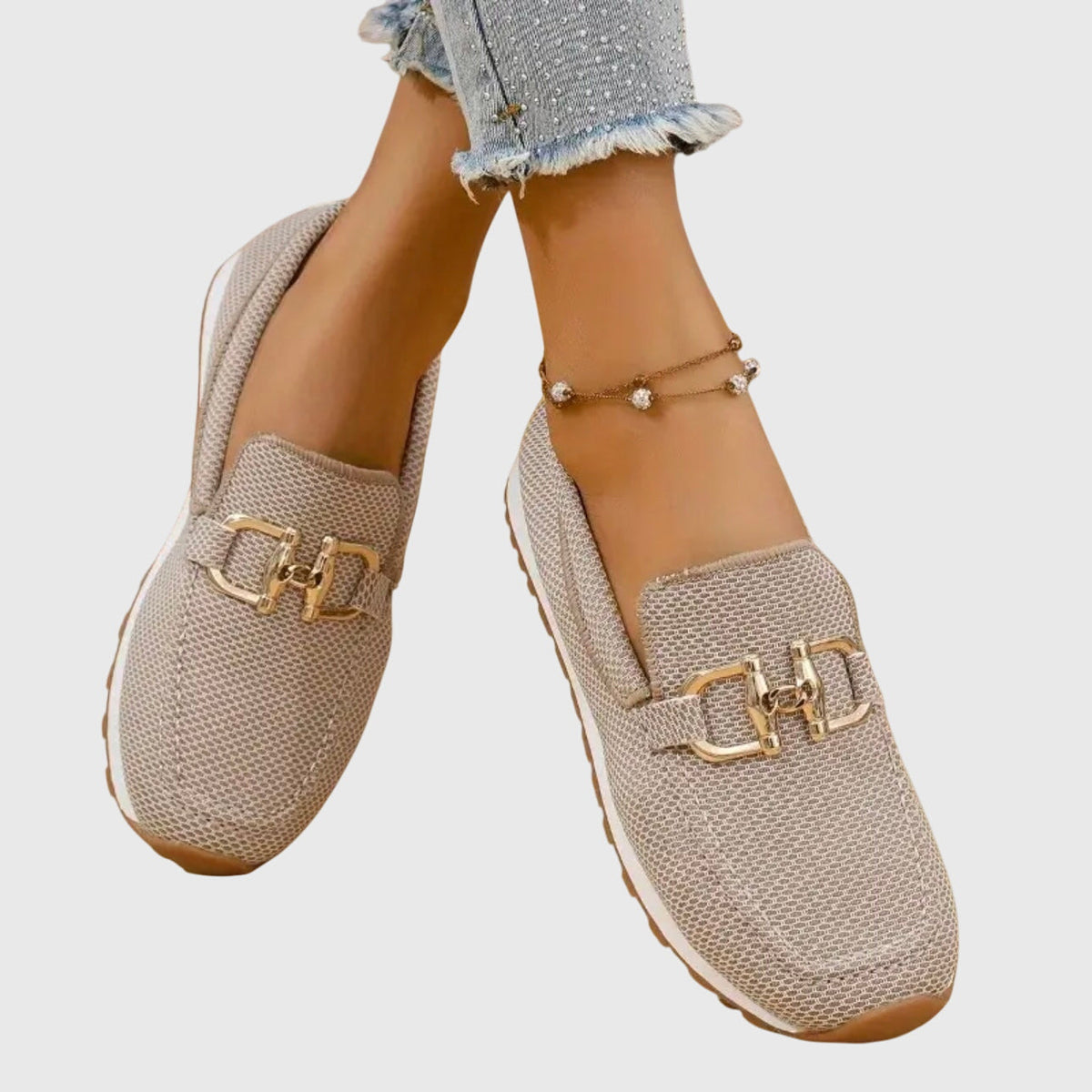 Women's Breathable Knit Horsebit Loafers
