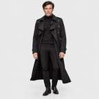Belgravia – Classic Double-Breasted Long Trench Coat (Black) - MattiaCremasco