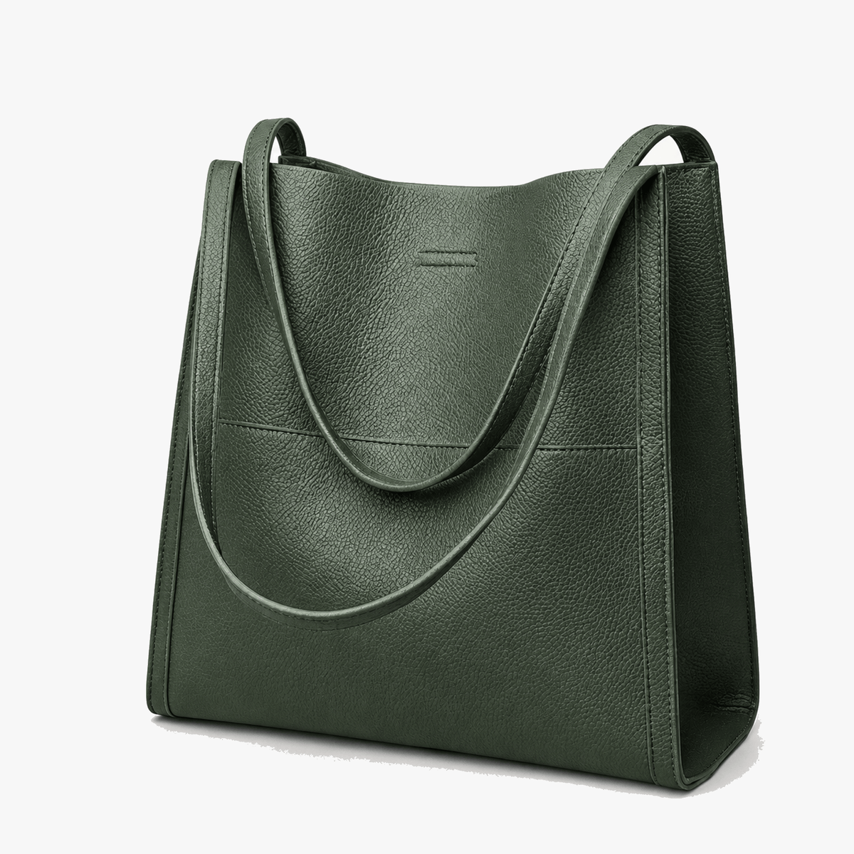 Women's Faux Leather Shoulder Tote with Wide Straps
