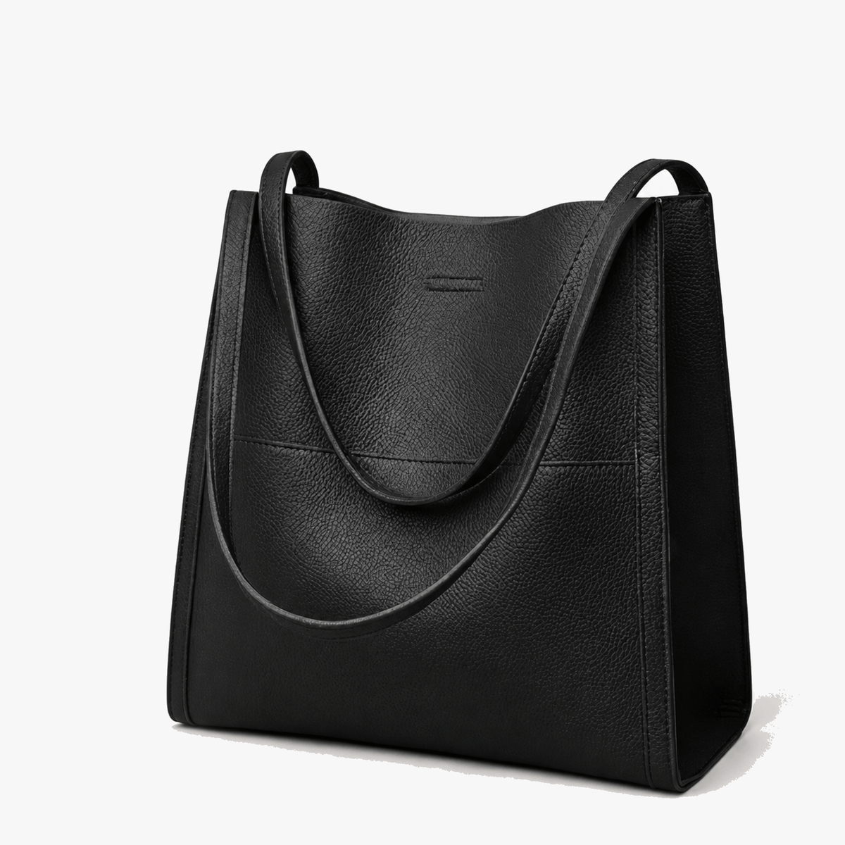 Women's Faux Leather Shoulder Tote with Wide Straps