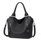 Women's Faux Leather Tote Bag with Shoulder Strap