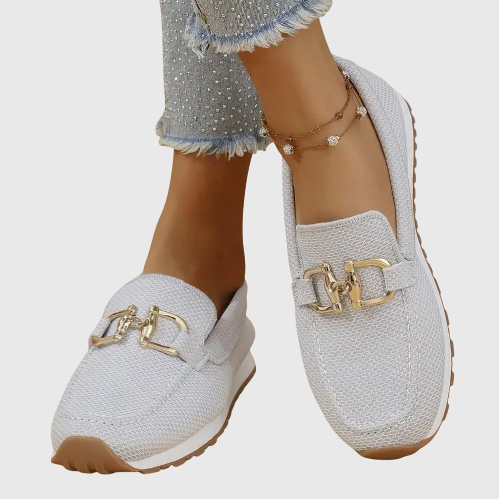 Women's Breathable Knit Horsebit Loafers