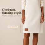 Women's Cowl Neck Ribbed Sweater Dress