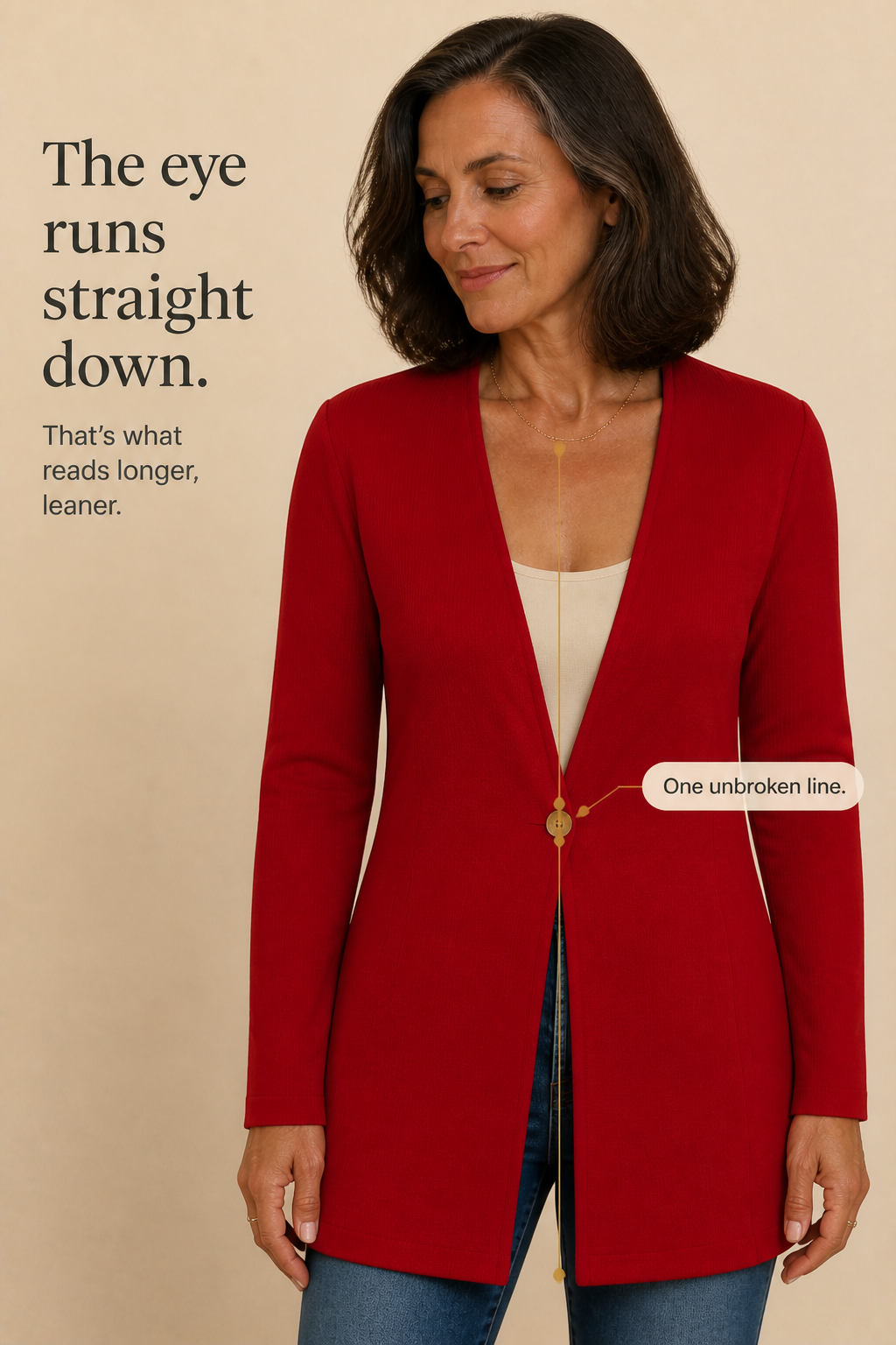 Women's V-Neck Single-Button A-Line Blazer