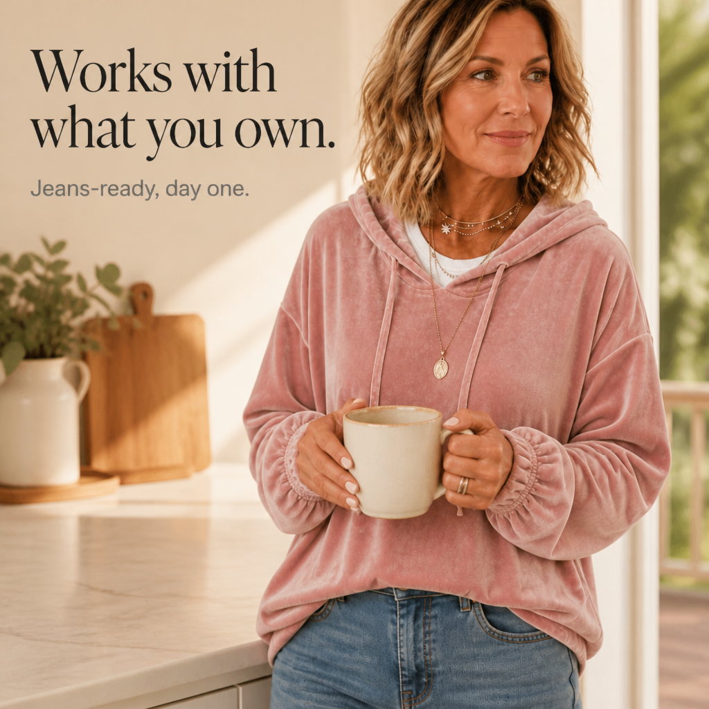 Women's Velvet Hoodie with Ruffle Cuffs