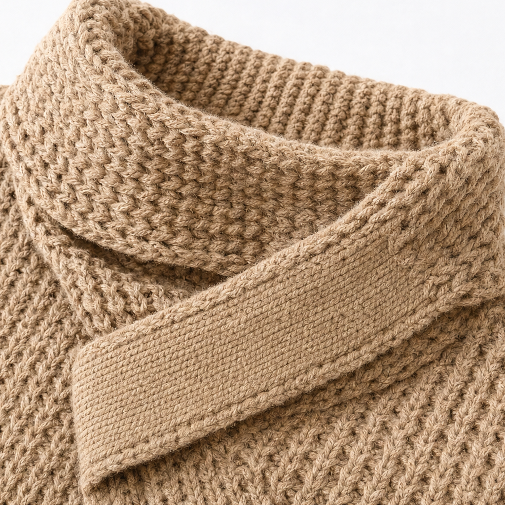 Women's Asymmetric Cowl Neck Sweater with Side Buttons