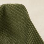 Women's Asymmetric Button Corduroy Top with Funnel Neck
