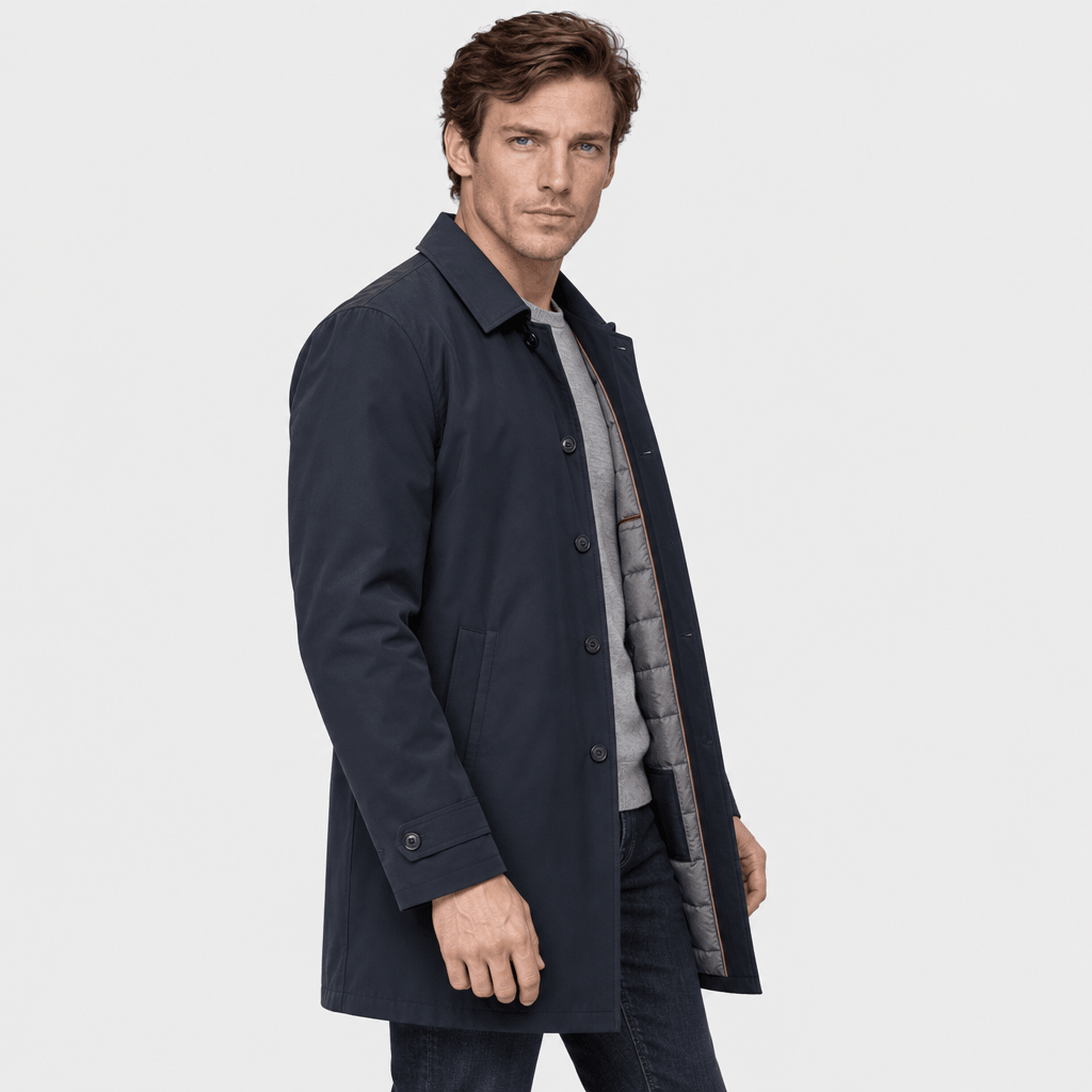 Conegliano – Tailored Down Trench Coat (Black) - MattiaCremasco
