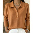Women's Collared Half-Button Knit Pullover