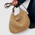 Women's Woven Hobo Crossbody Bag with Adjustable Strap