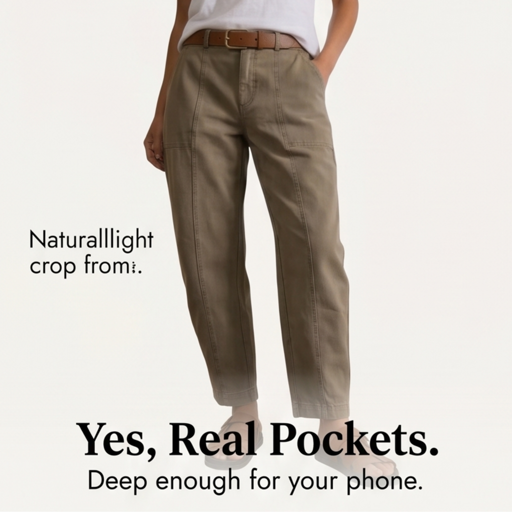 Women's High-Waisted Tapered Utility Pants