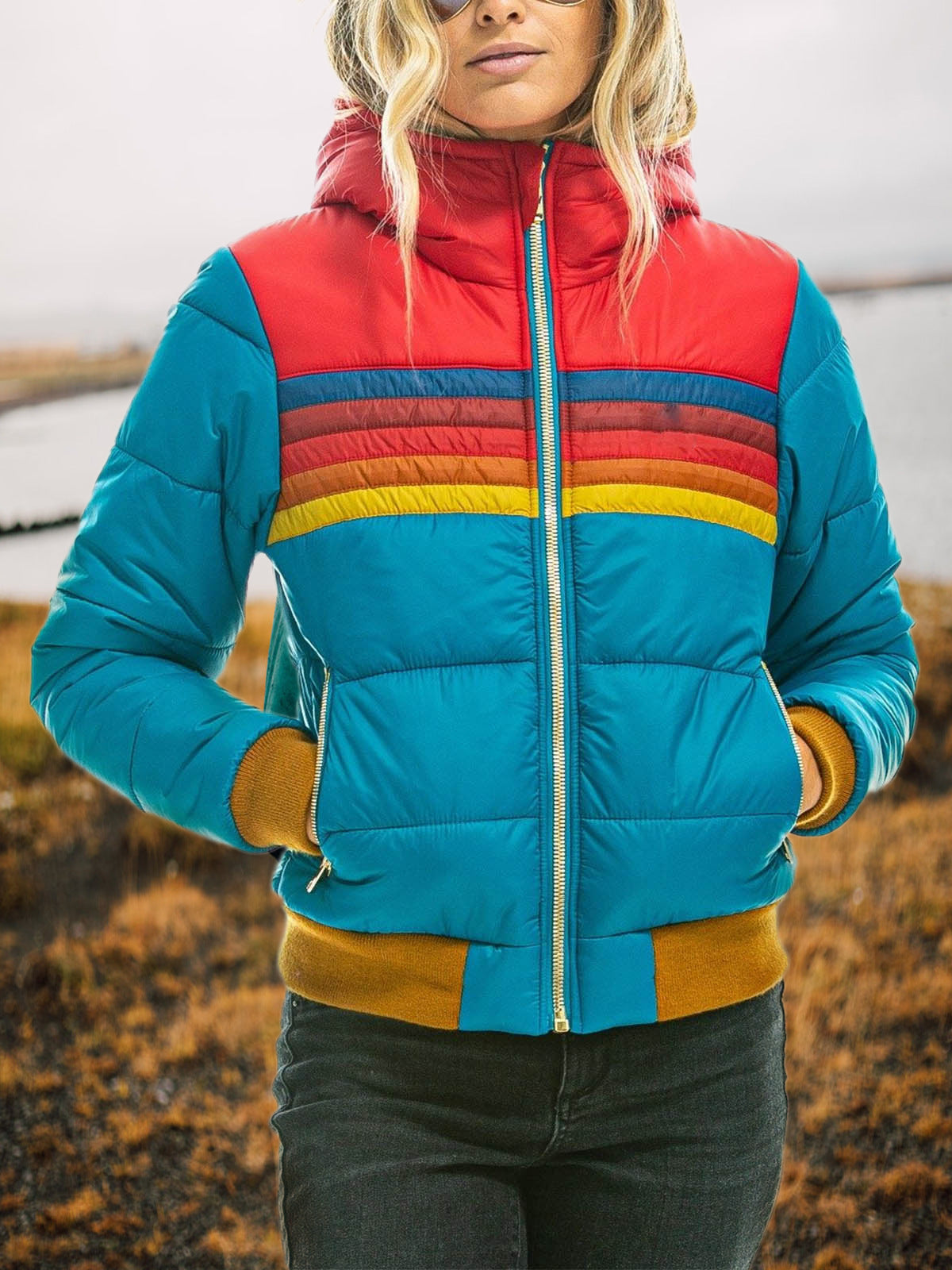 Women's Waterproof Hooded Quilted Jacket