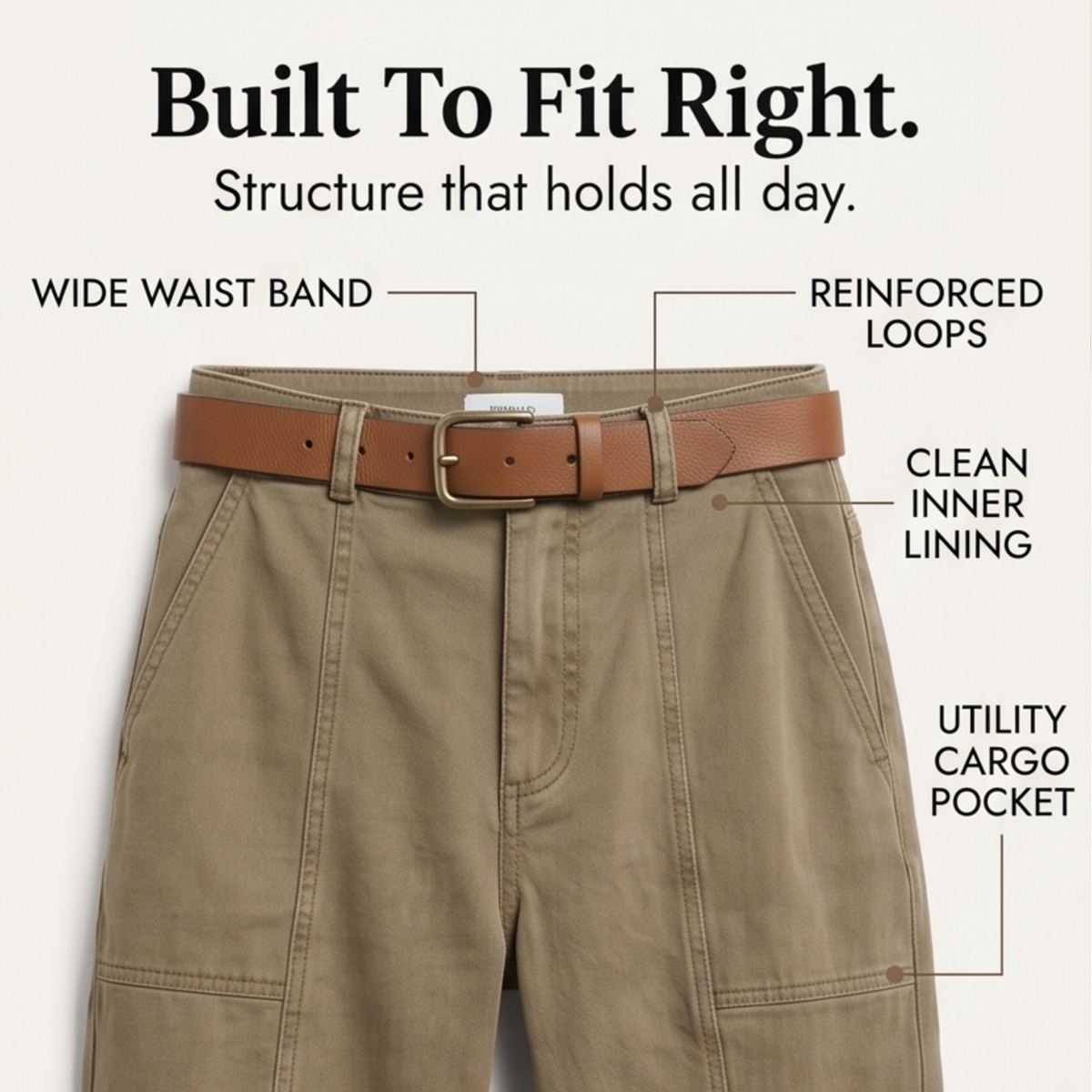 Women's High-Waisted Tapered Utility Pants