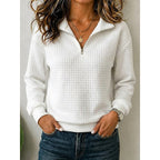 Women's Textured Quarter-Zip Knit Pullover