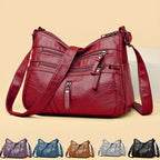 Women's Multi-Pocket Shoulder Bag with Adjustable Strap
