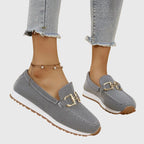 Women's Breathable Knit Horsebit Loafers