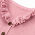 Women's Ruffle Collar Button-Front Knit Cardigan