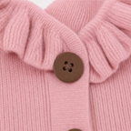 Women's Ruffle Collar Button-Front Knit Cardigan