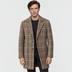 Harris – Tailored Plaid Wool Overcoat (Brown Plaid) - MattiaCremasco