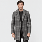 Harris – Tailored Plaid Wool Overcoat (Grey Plaid) - MattiaCremasco