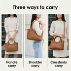 Women's Soft PU Hobo Handbag with Top Handles