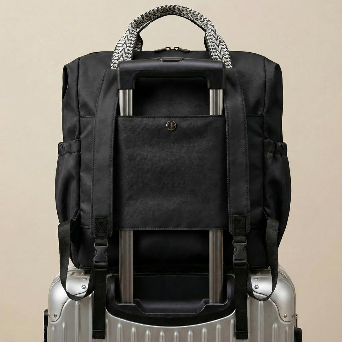 Women's Convertible Nylon Tote Backpack with 15 Pockets