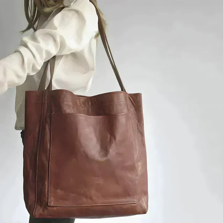 Women's Classic Shoulder Tote Bag with Zip Closure
