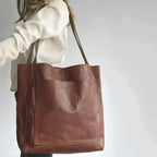 Women's Classic Shoulder Tote Bag with Zip Closure