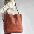 Women's Classic Shoulder Tote Bag with Zip Closure