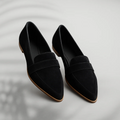 Women's Pointed Toe Penny Loafers with Low Heel