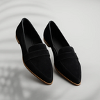 Women's Pointed Toe Penny Loafers with Low Heel